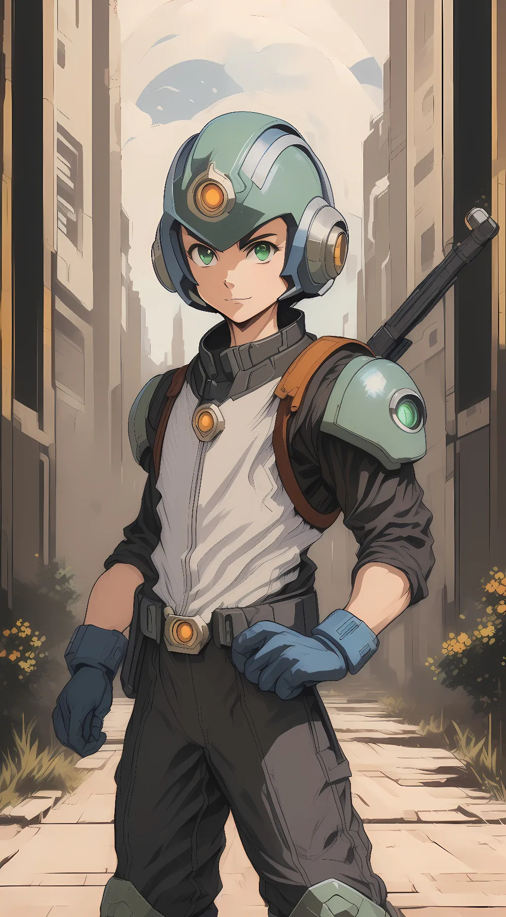 ai character: Megaman.exe background