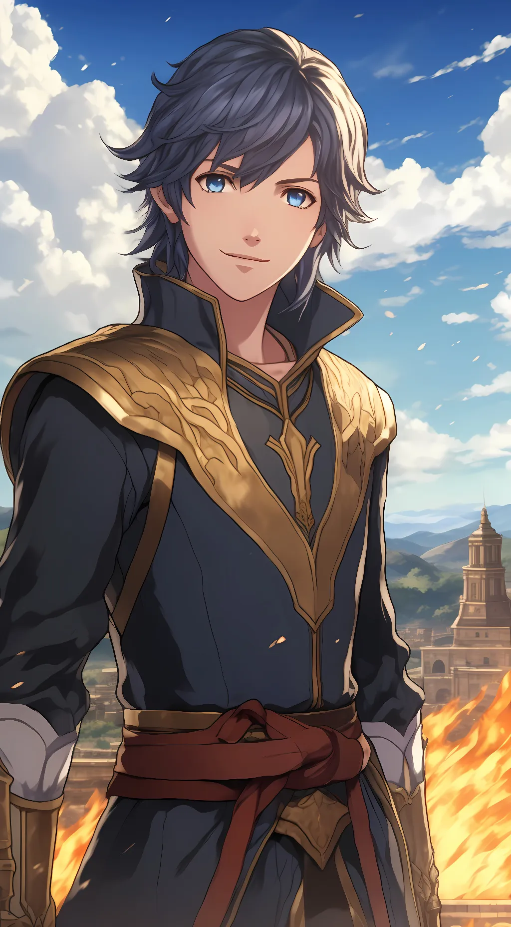 ai character: Chrom background