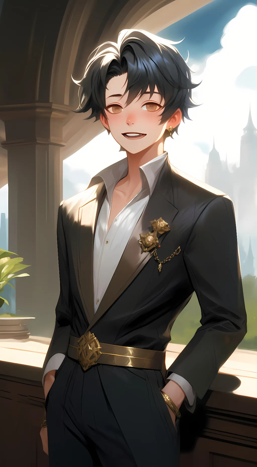 ai character: Toga background
