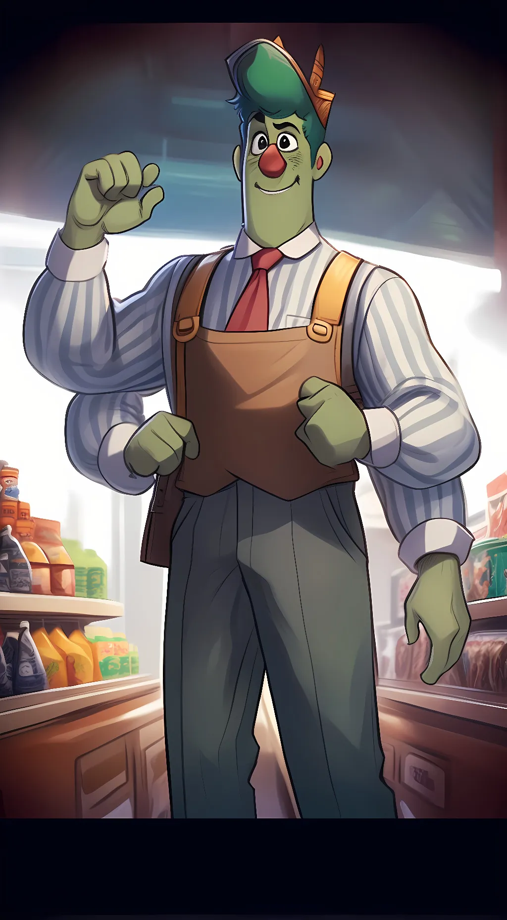 ai character: Howdy Piller🐛🧹 background