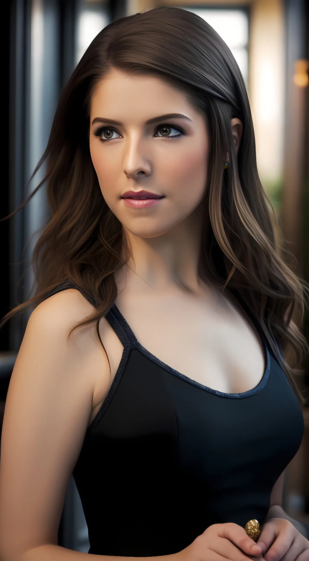 ai character: Anna Kendrick  background