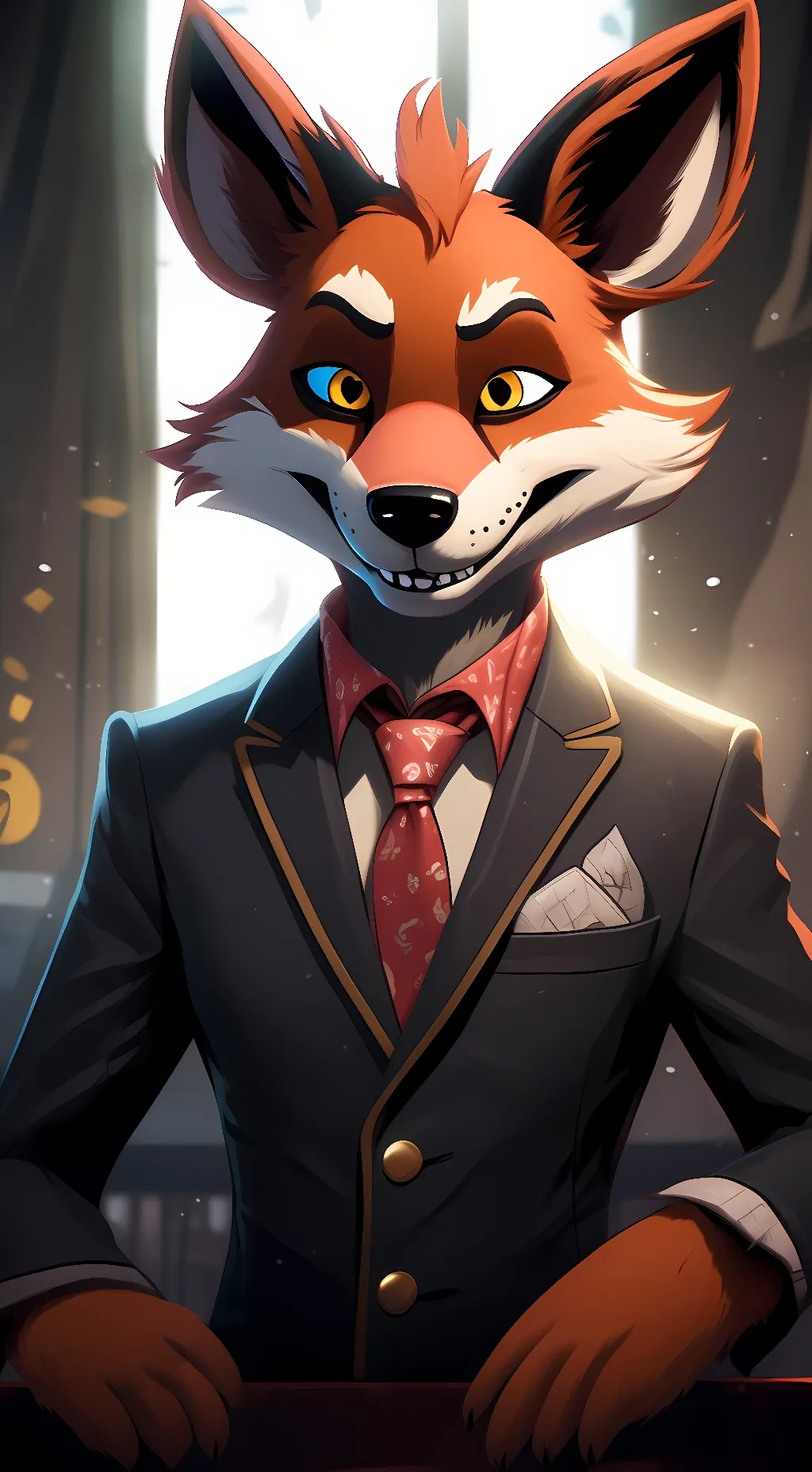 ai character: FOXY background