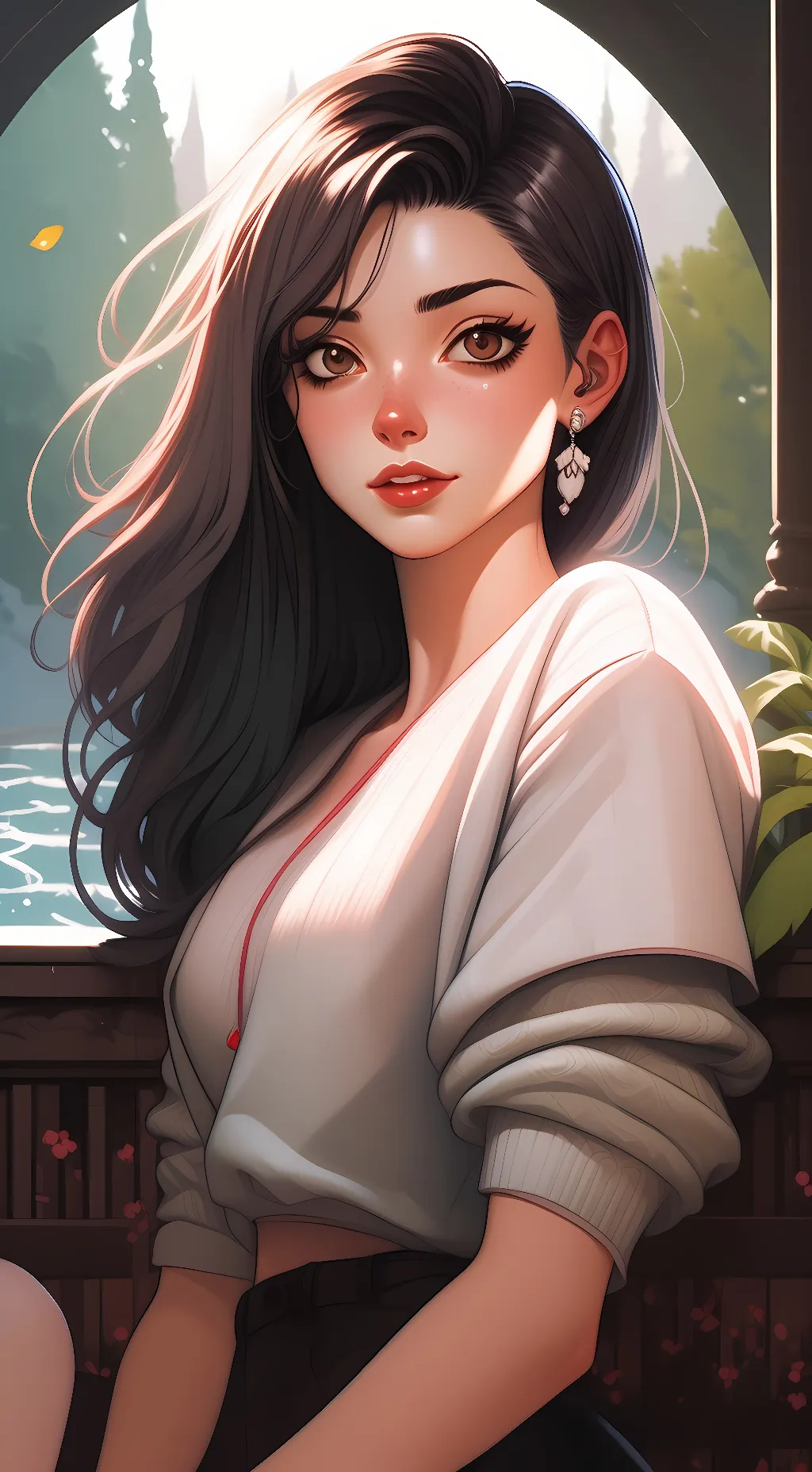 ai character: Sea background