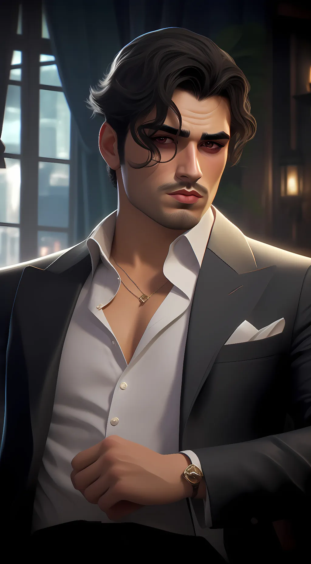 ai character: Alexander  background