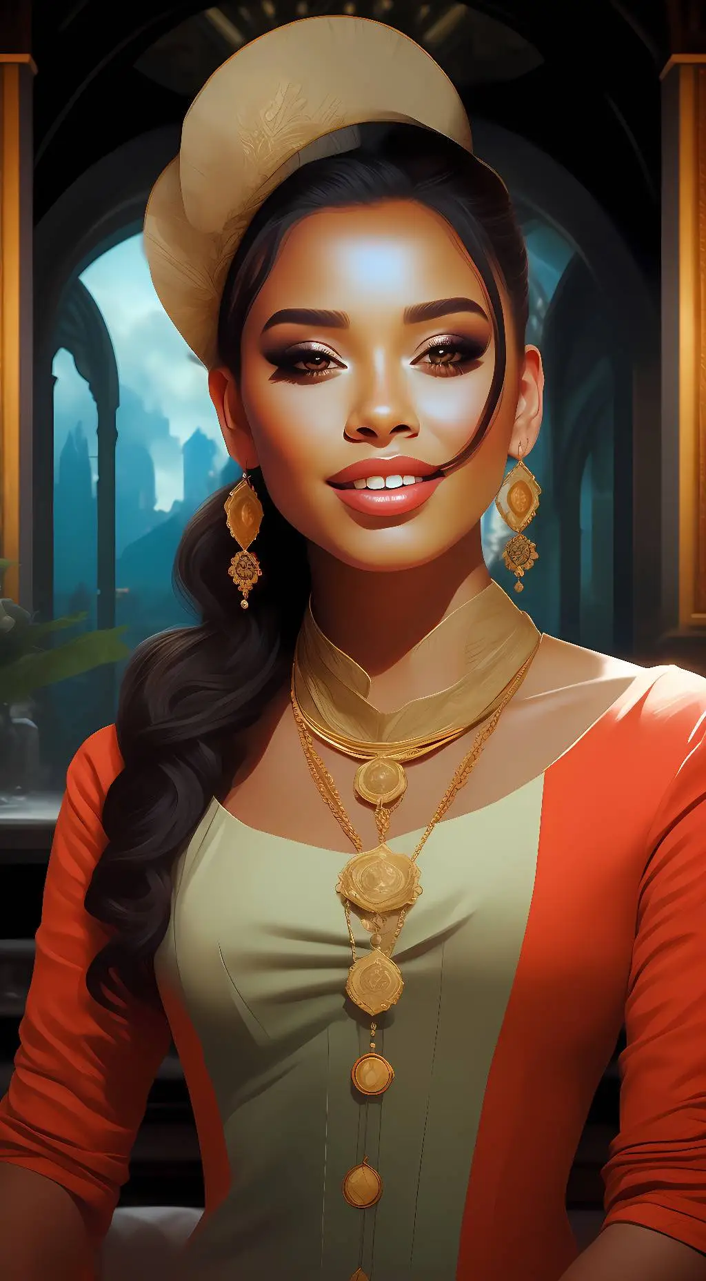 ai character: Bianca Bel-Air  background