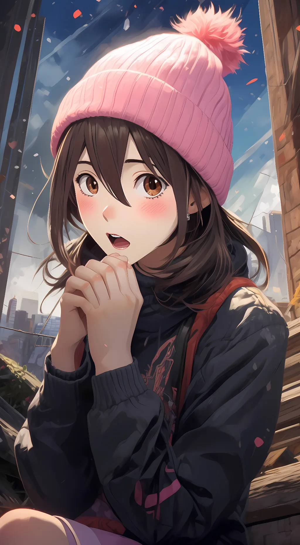 ai character: sakura background
