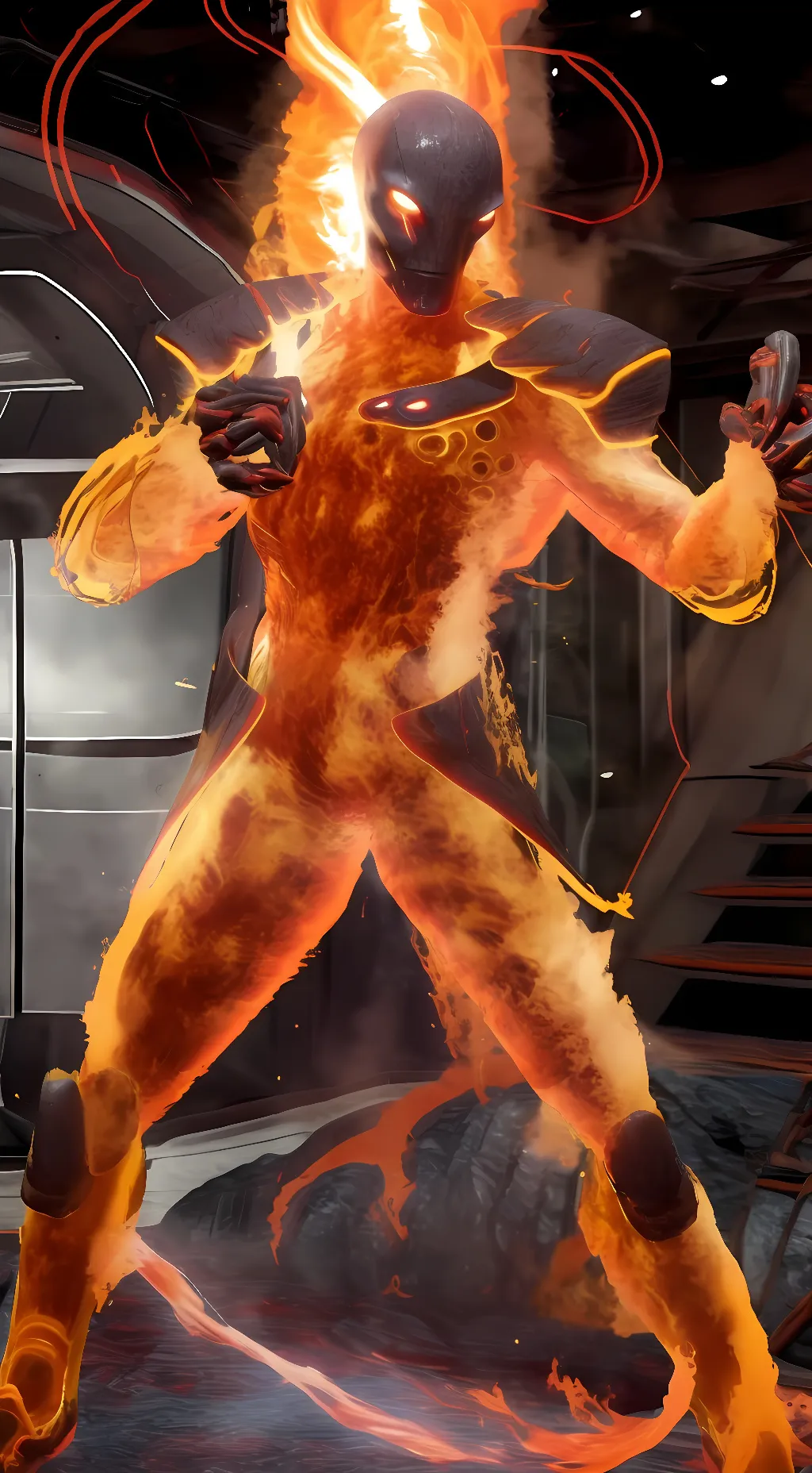 ai character: Cinder background