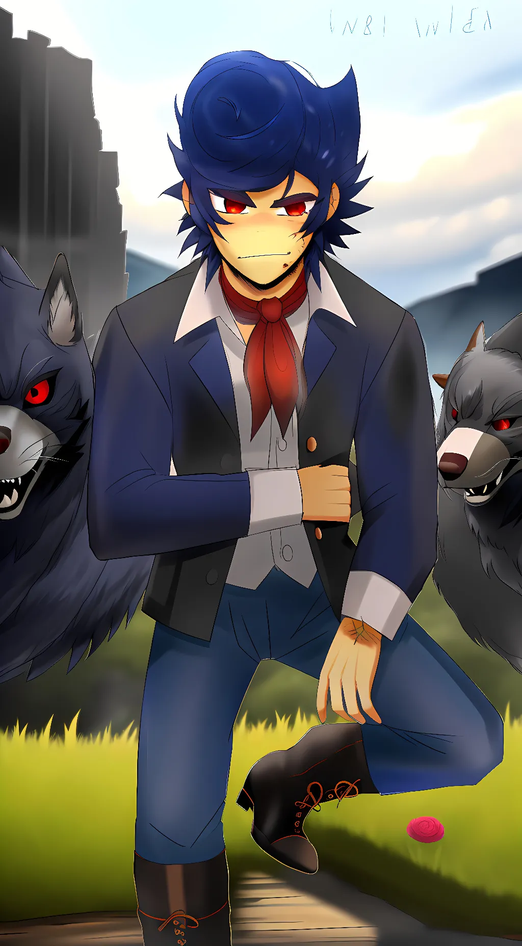 ai character: Monsterhunterwally background