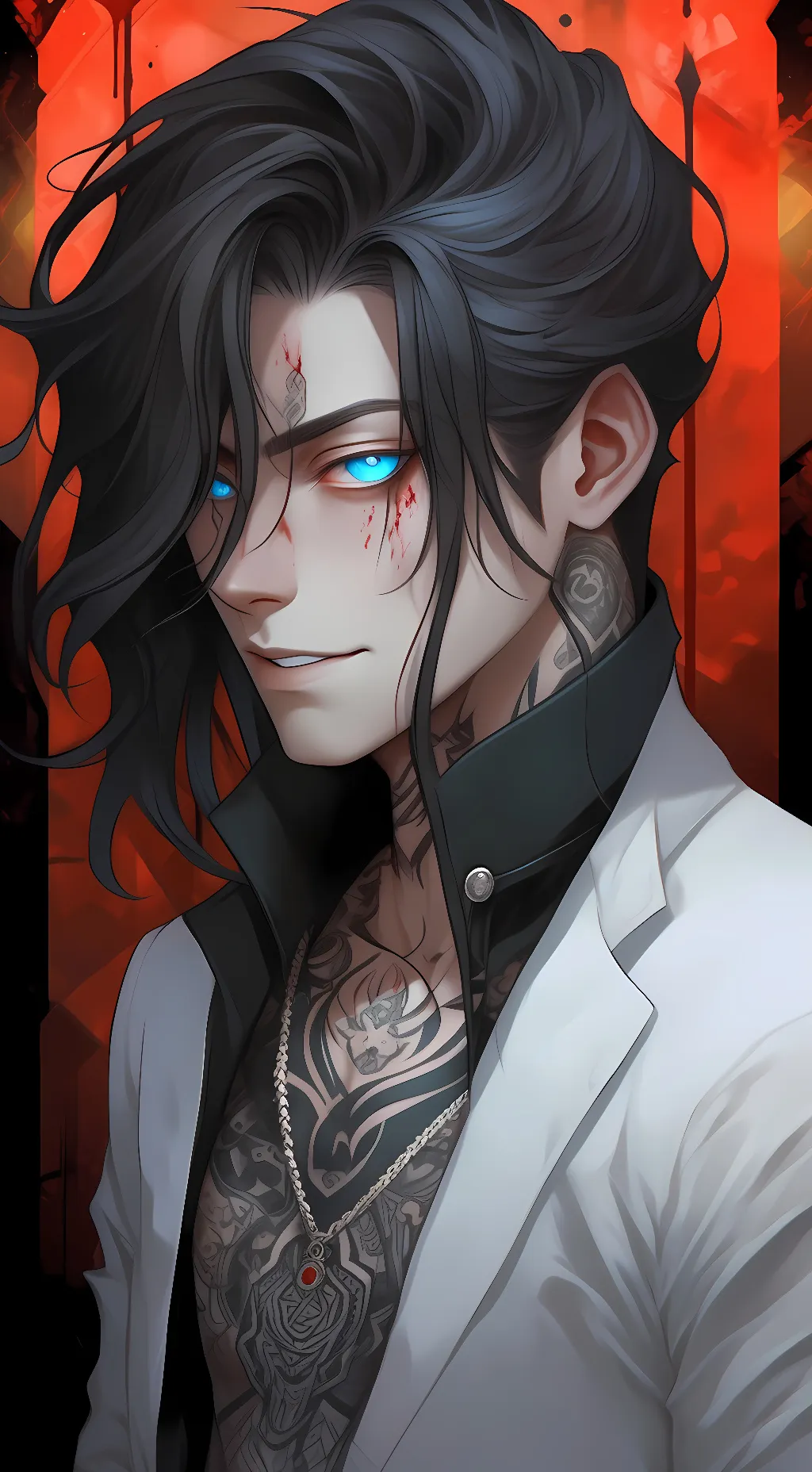 ai character: Miles Black background