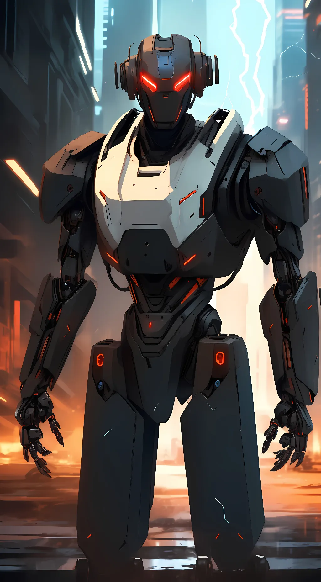 ai character: titan speaker man  background