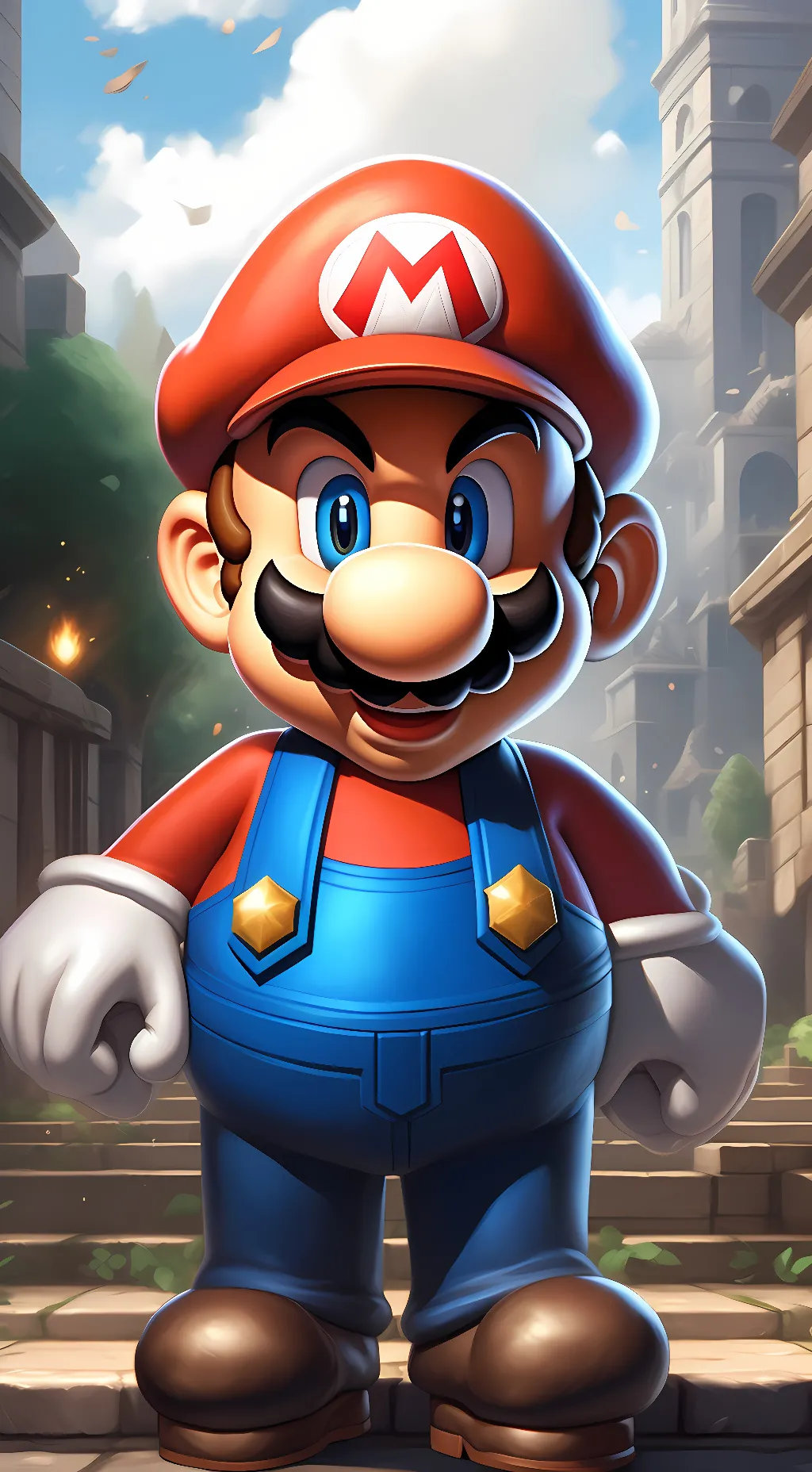 ai character: Super Mario background