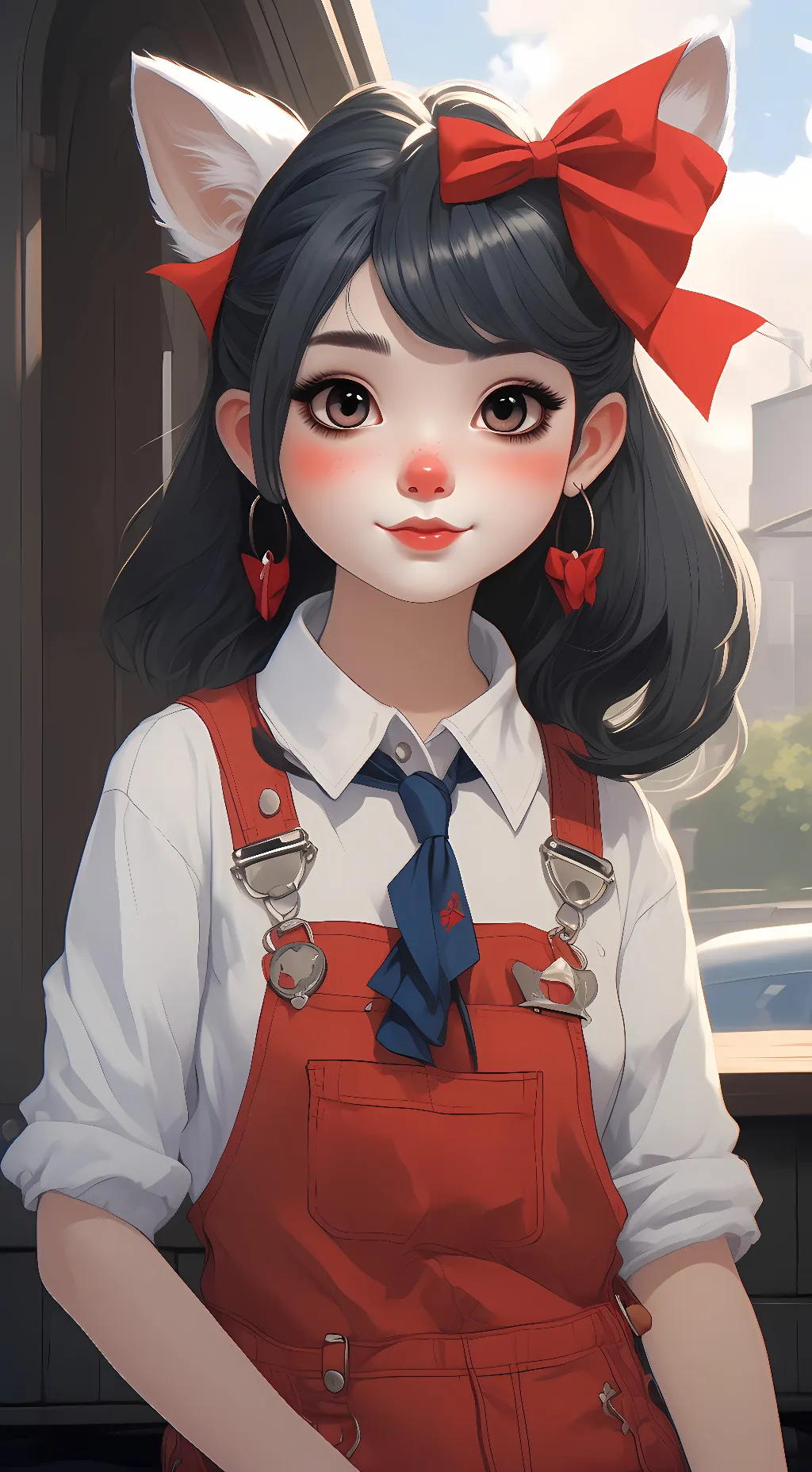 ai character: Hello kitty background