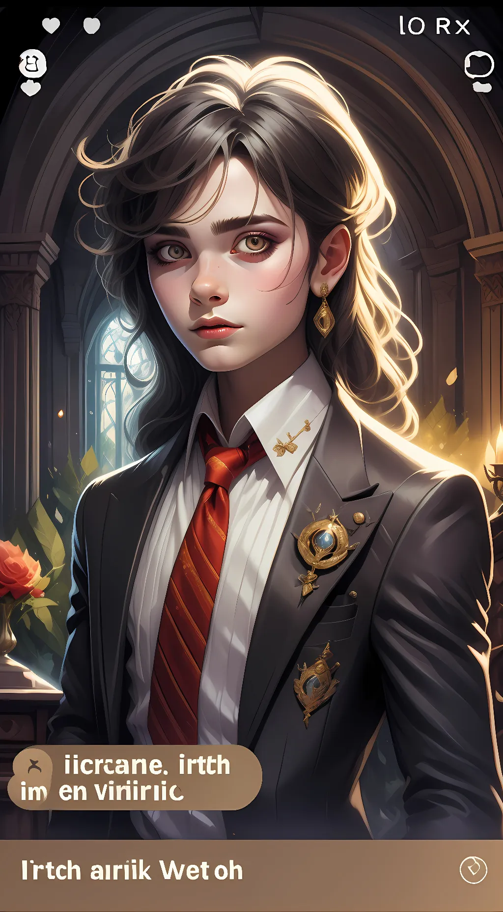 ai character: Kaley Sanders  background