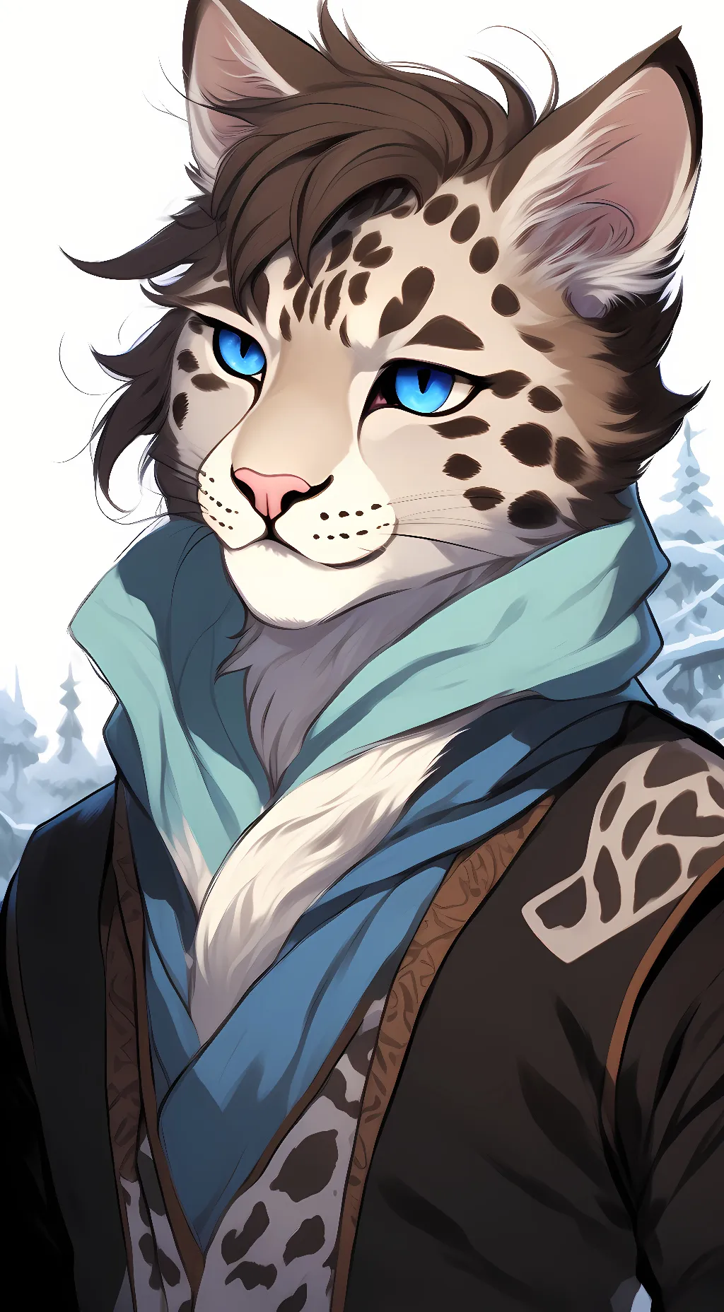 ai character: Feather background