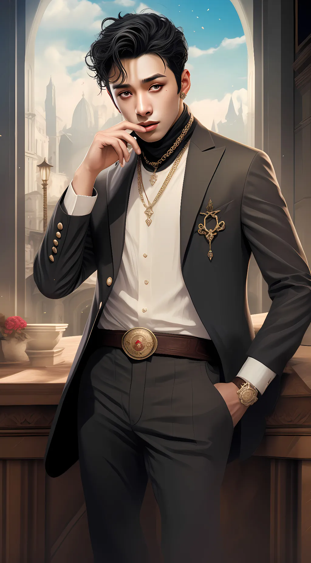ai character: Bang Chan background