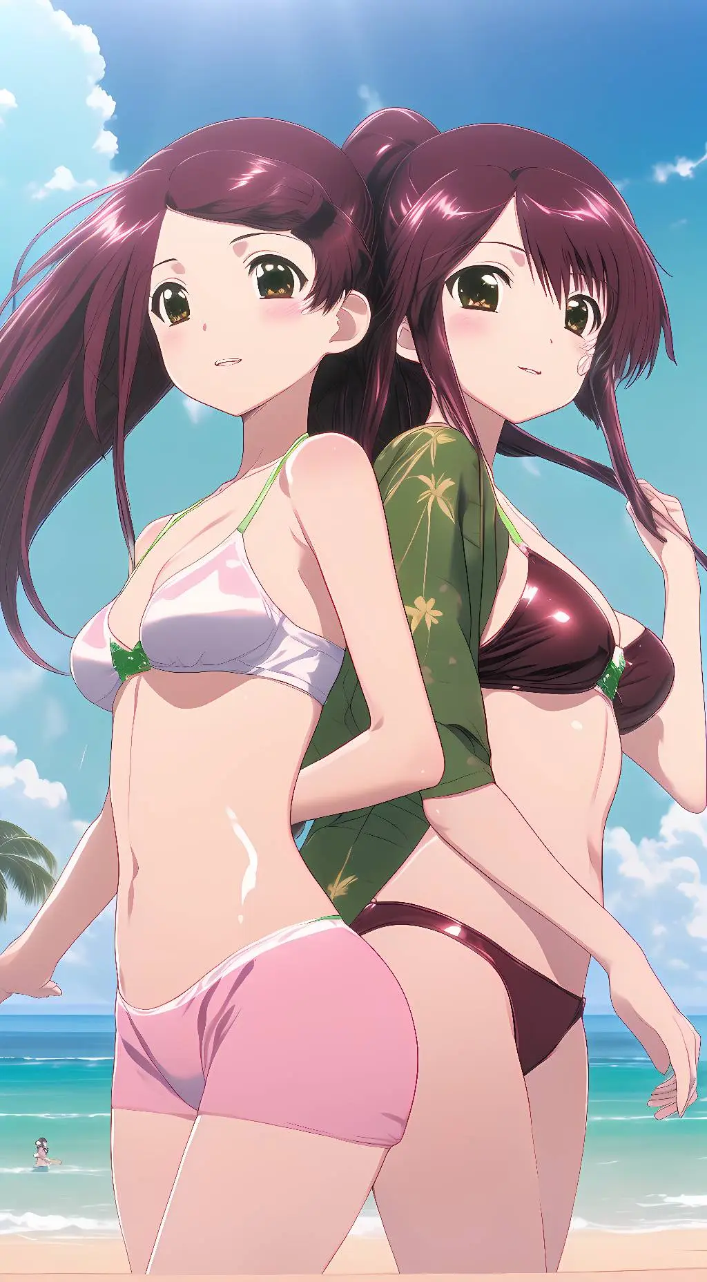 ai character: Ako and Riko background