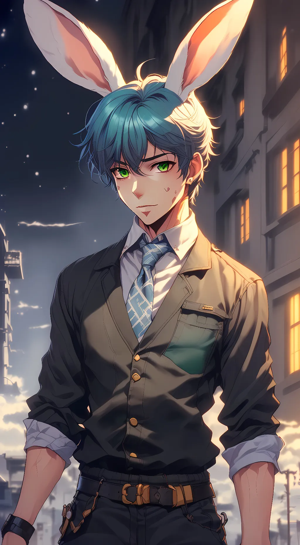 ai character: Toy Bonnie 😈 background