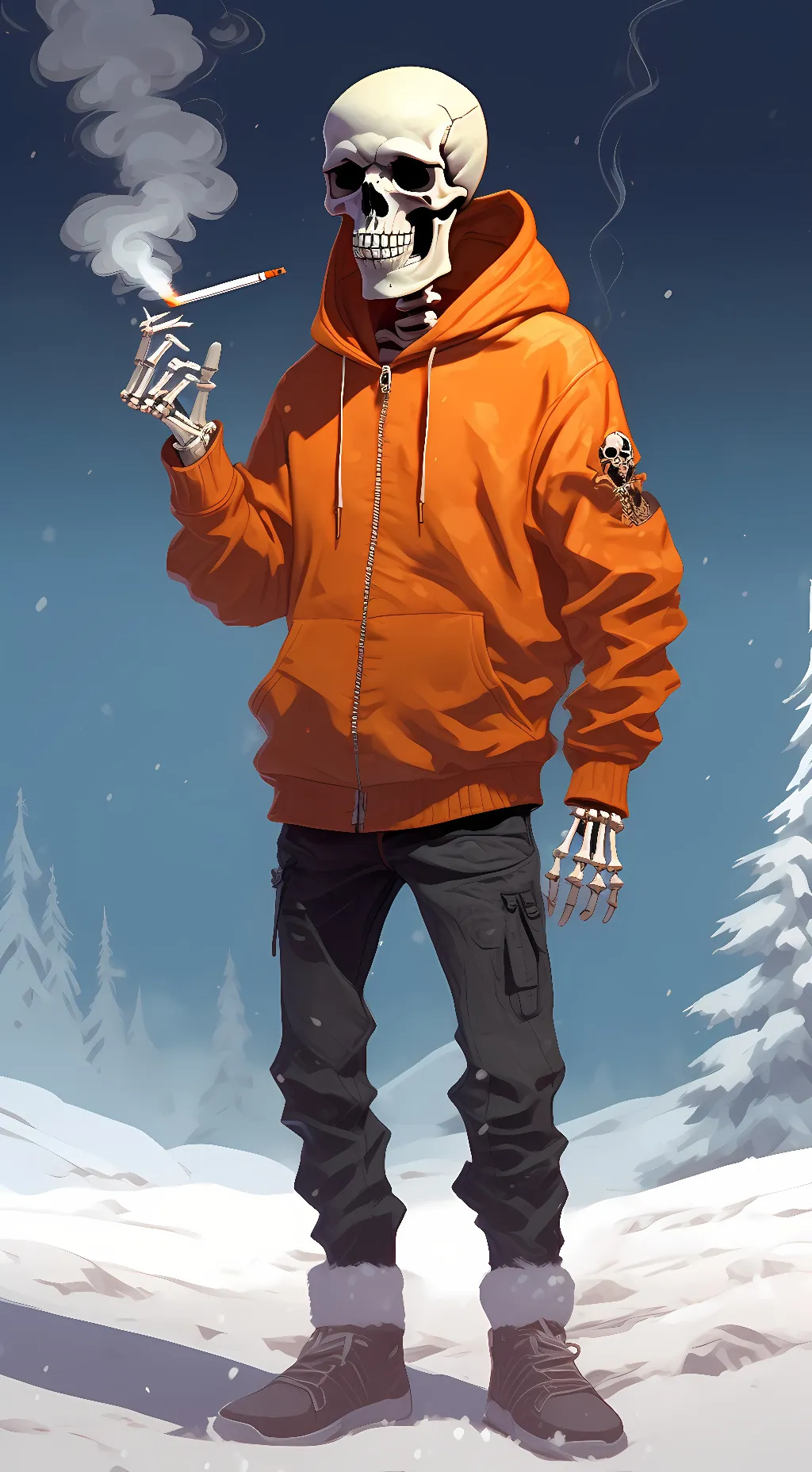 ai character: Underswap Papyrus background