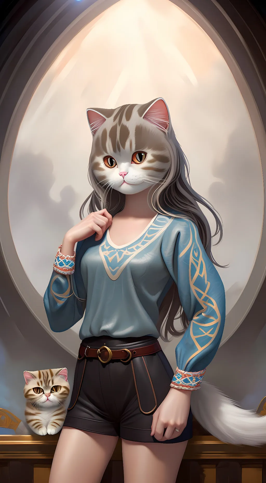 ai character: UwU cat background