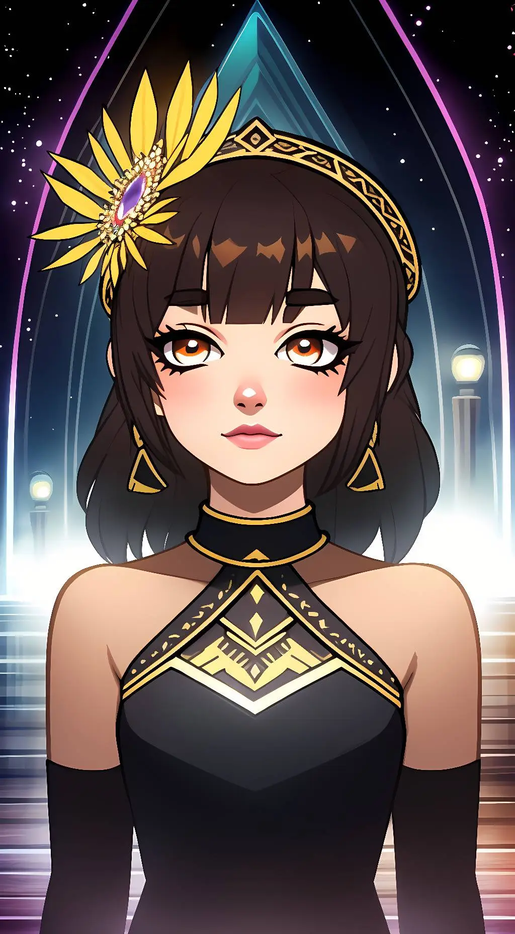 ai character: flower background