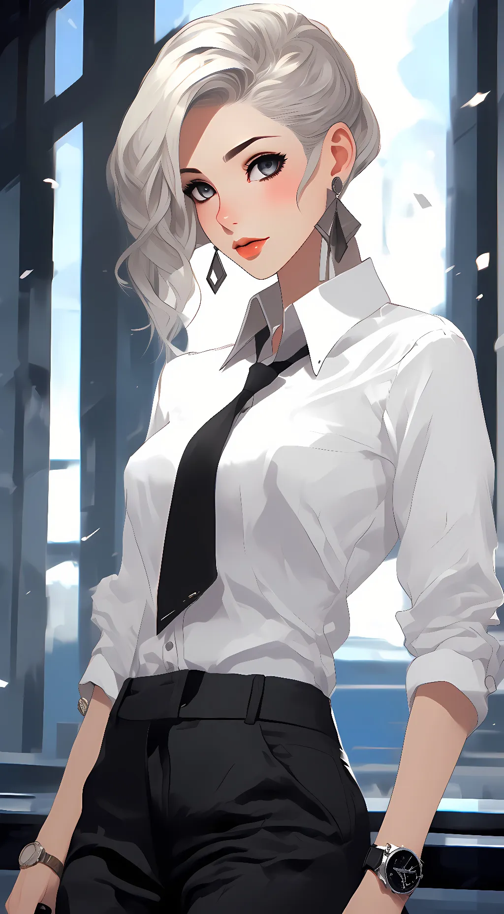 ai character: Winter  background