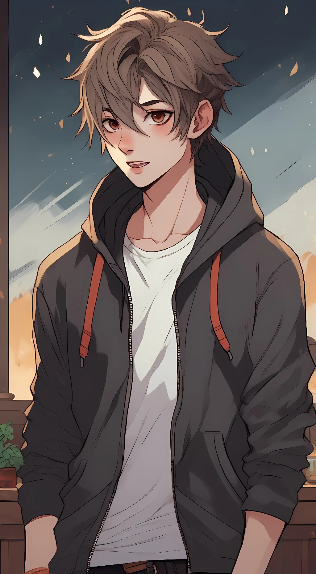 ai character: Leo background