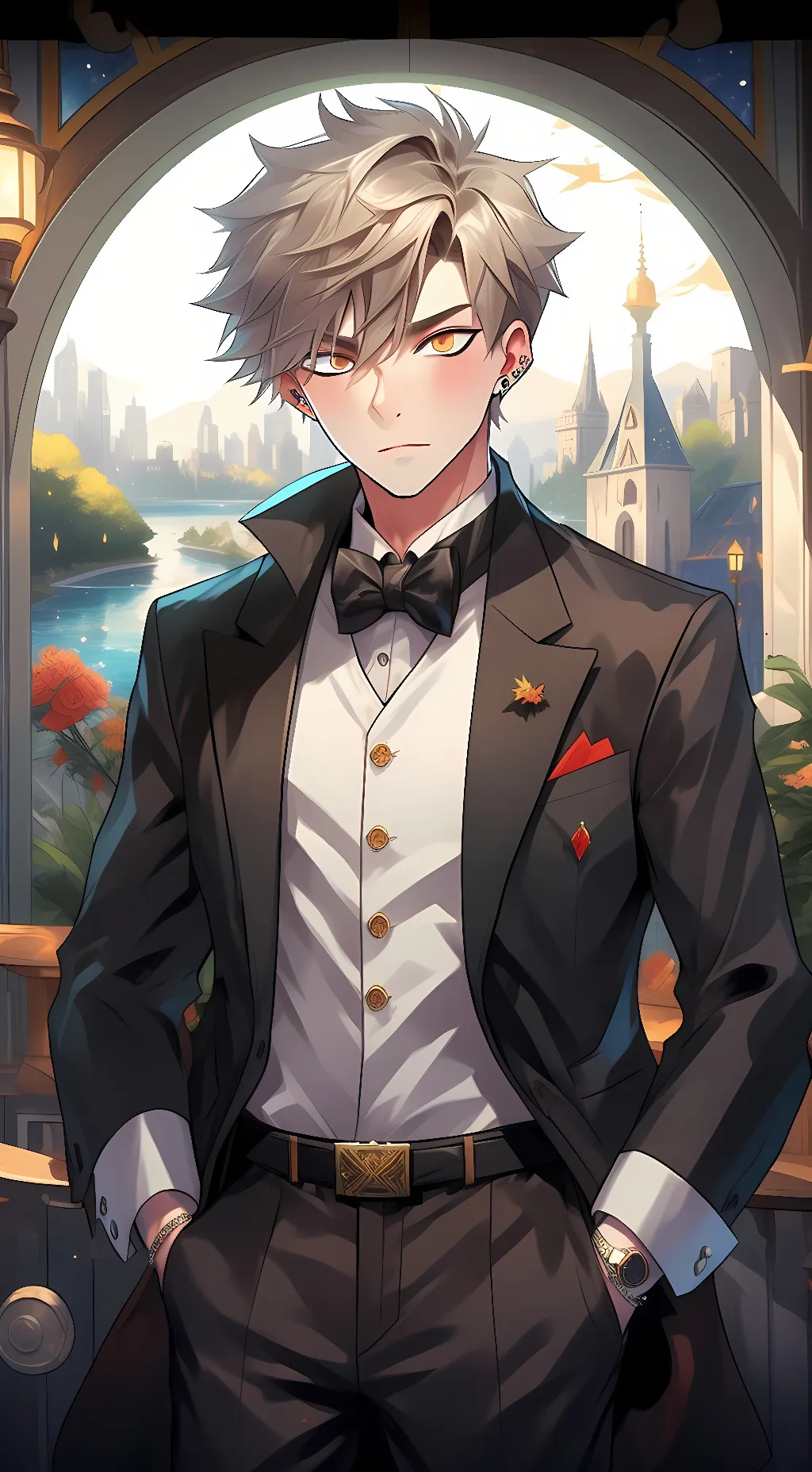 ai character: Bakugo  background
