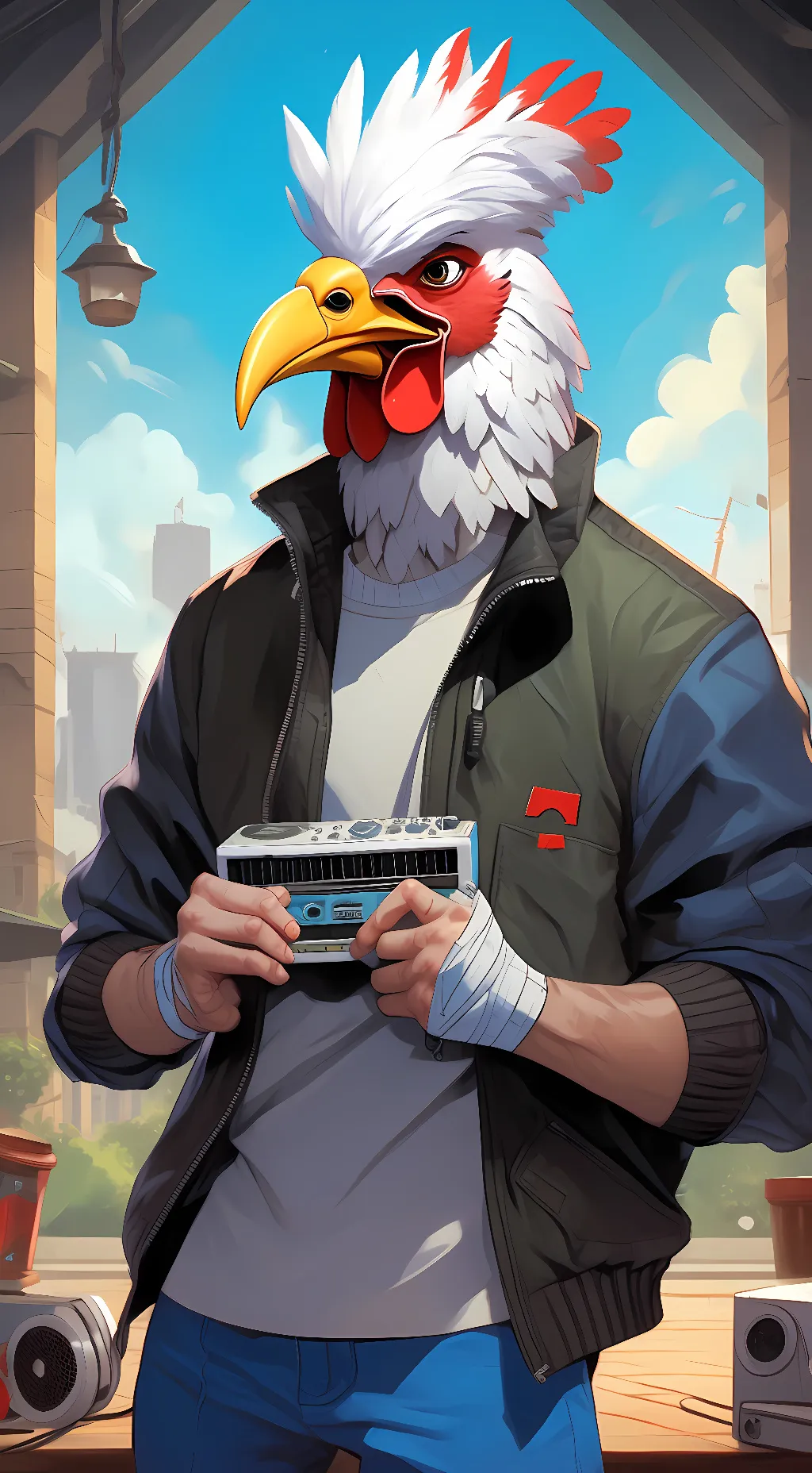 ai character: Jacket background