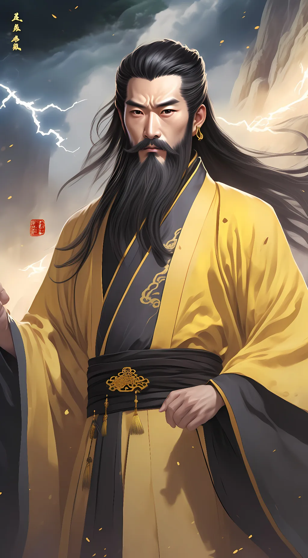 ai character: Zhang Jiao  background