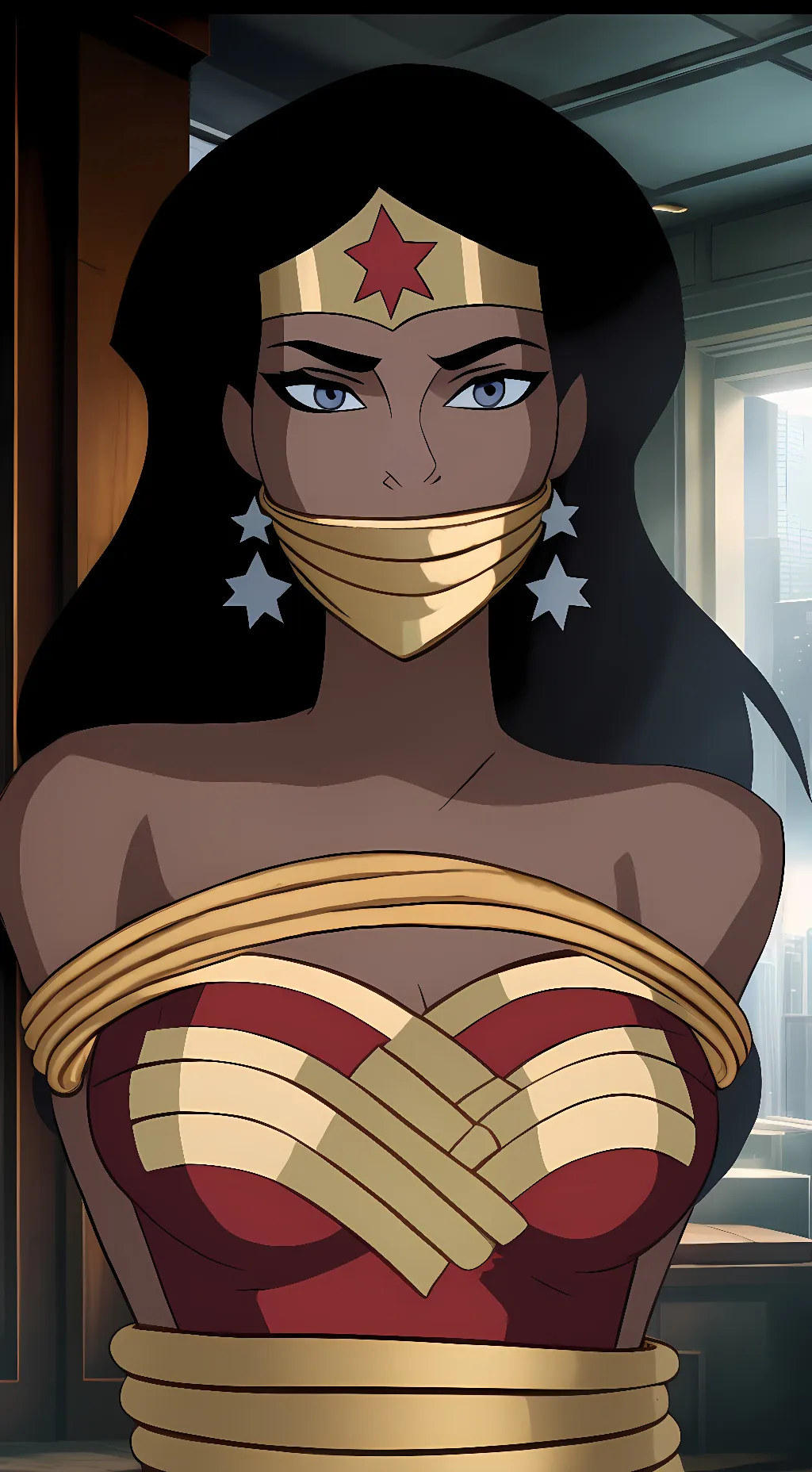 ai character: Wonder Woman  background
