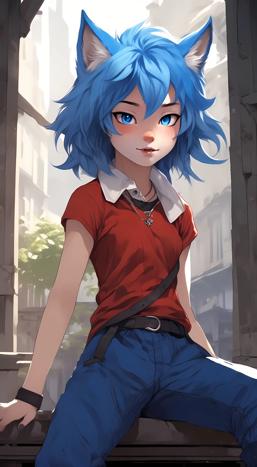 ai character: Zoe the wolf  background
