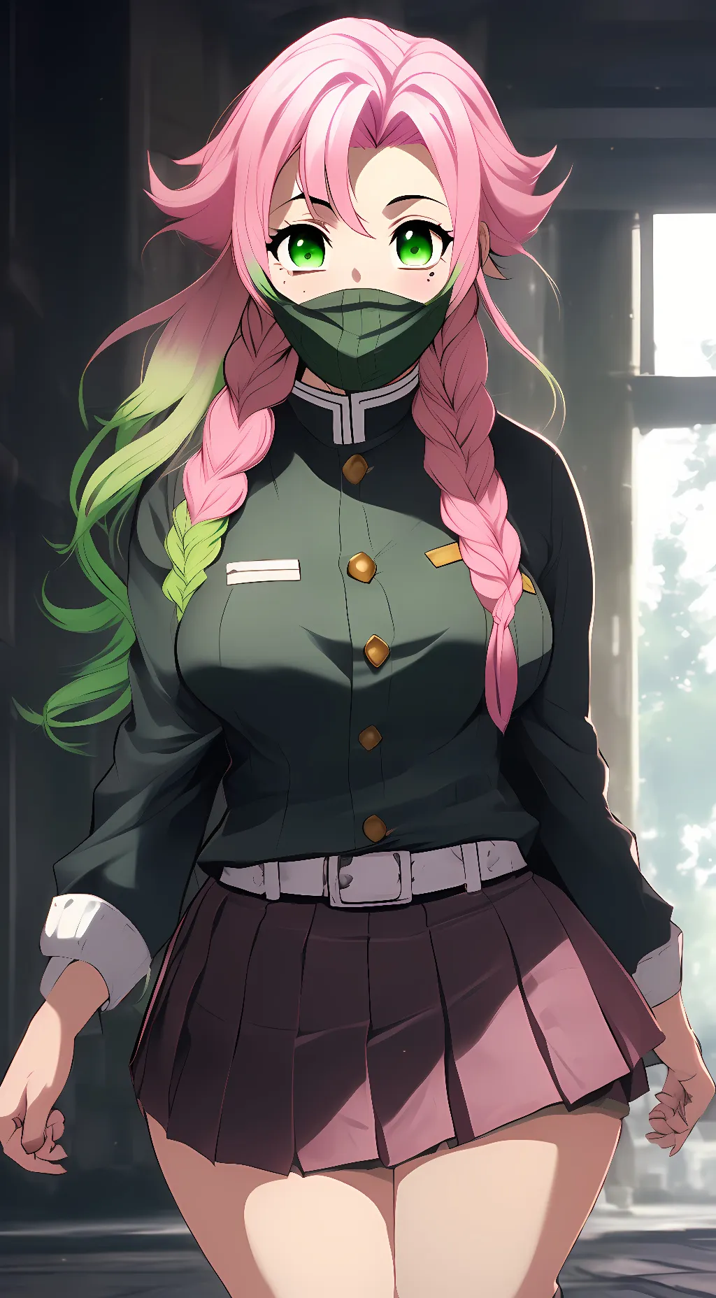ai character: Mitsuri kanroji background