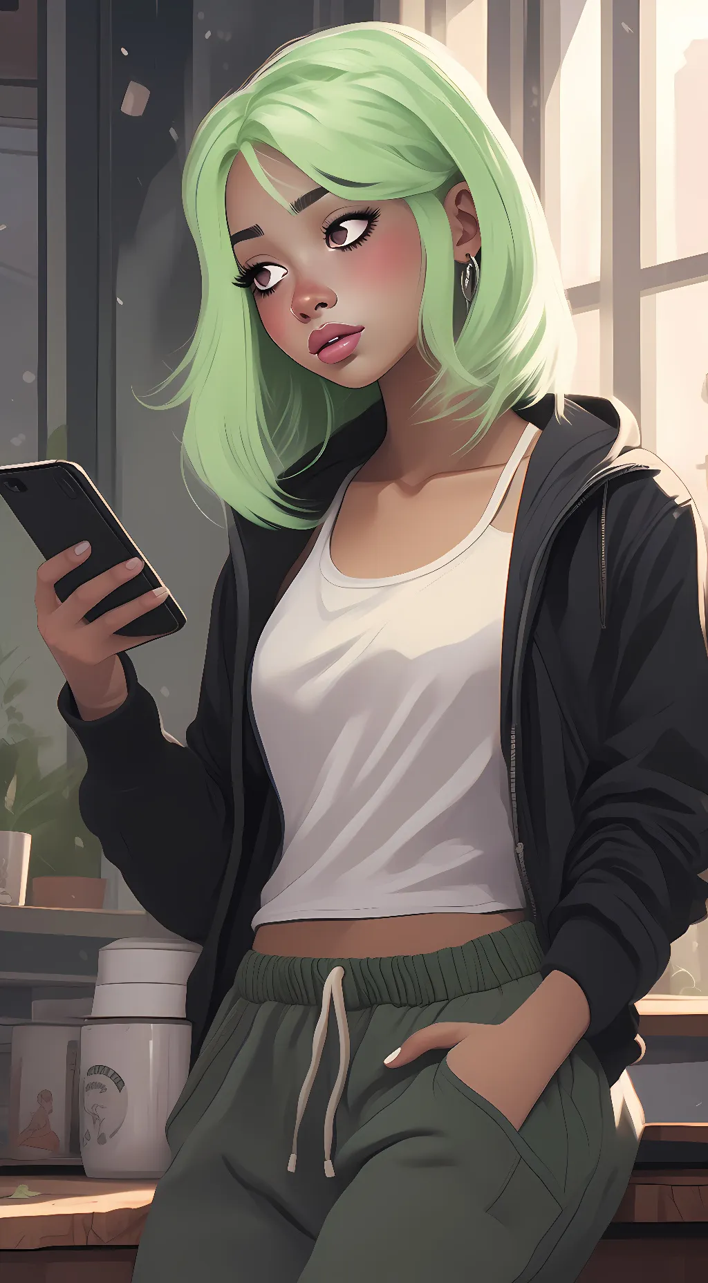 ai character: sky background