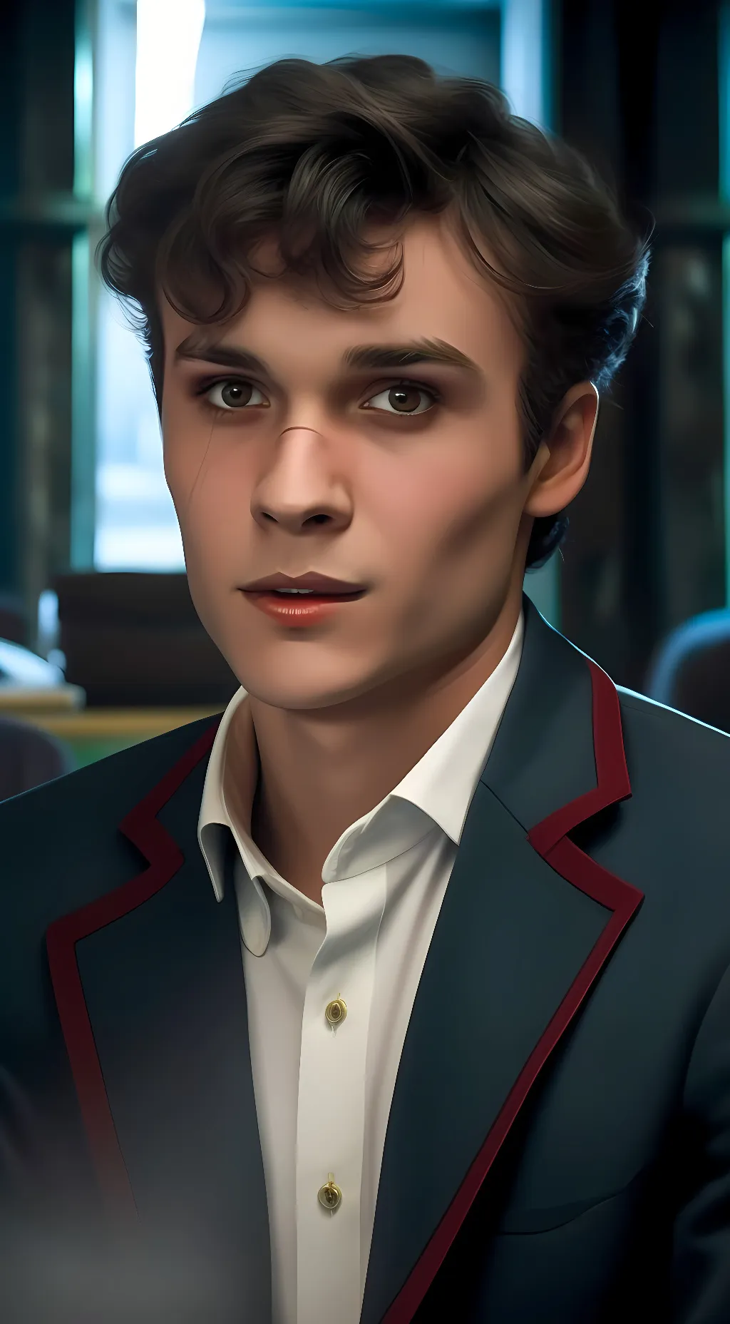 ai character: Mattheo riddle  background