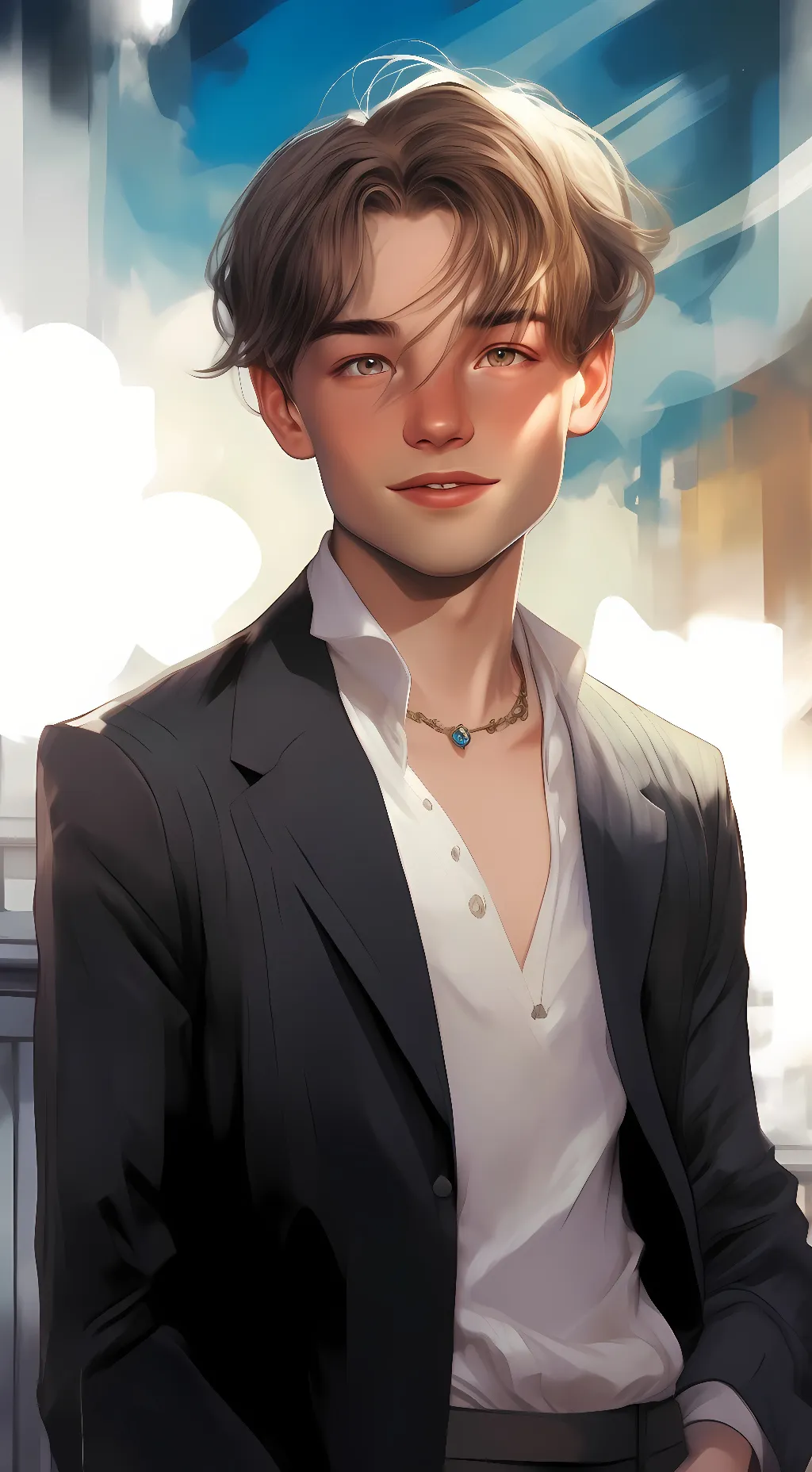 ai character: Leonardo DICAPRIO  background