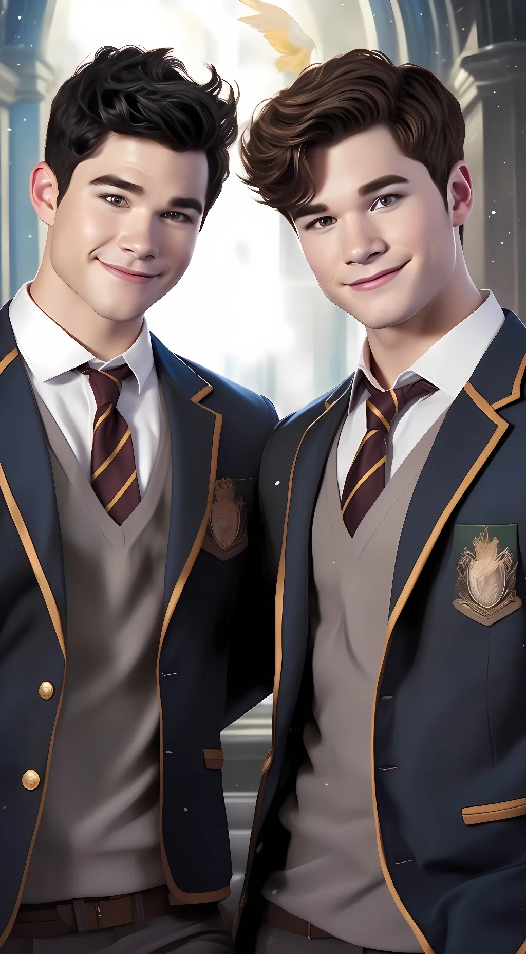 ai character: Blaine and Kurt  background