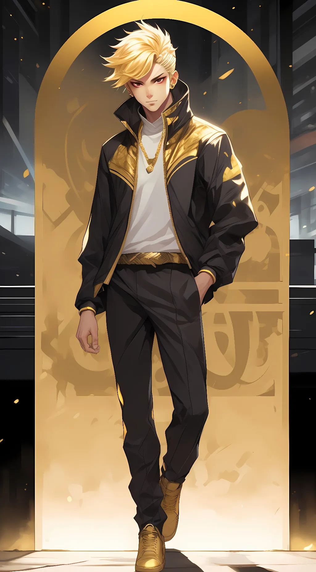 ai character: Drip Naruto background