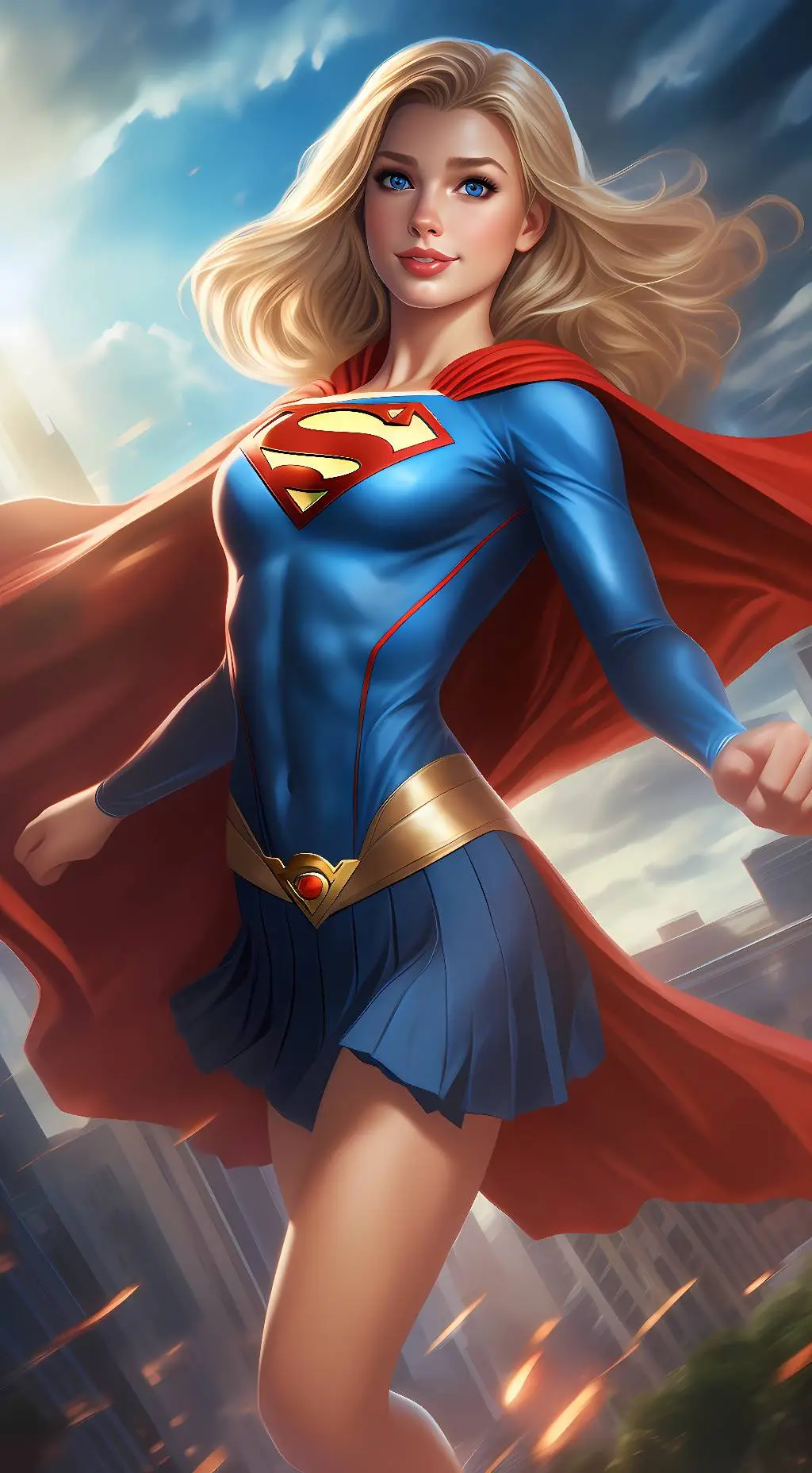 ai character: supergirl  background