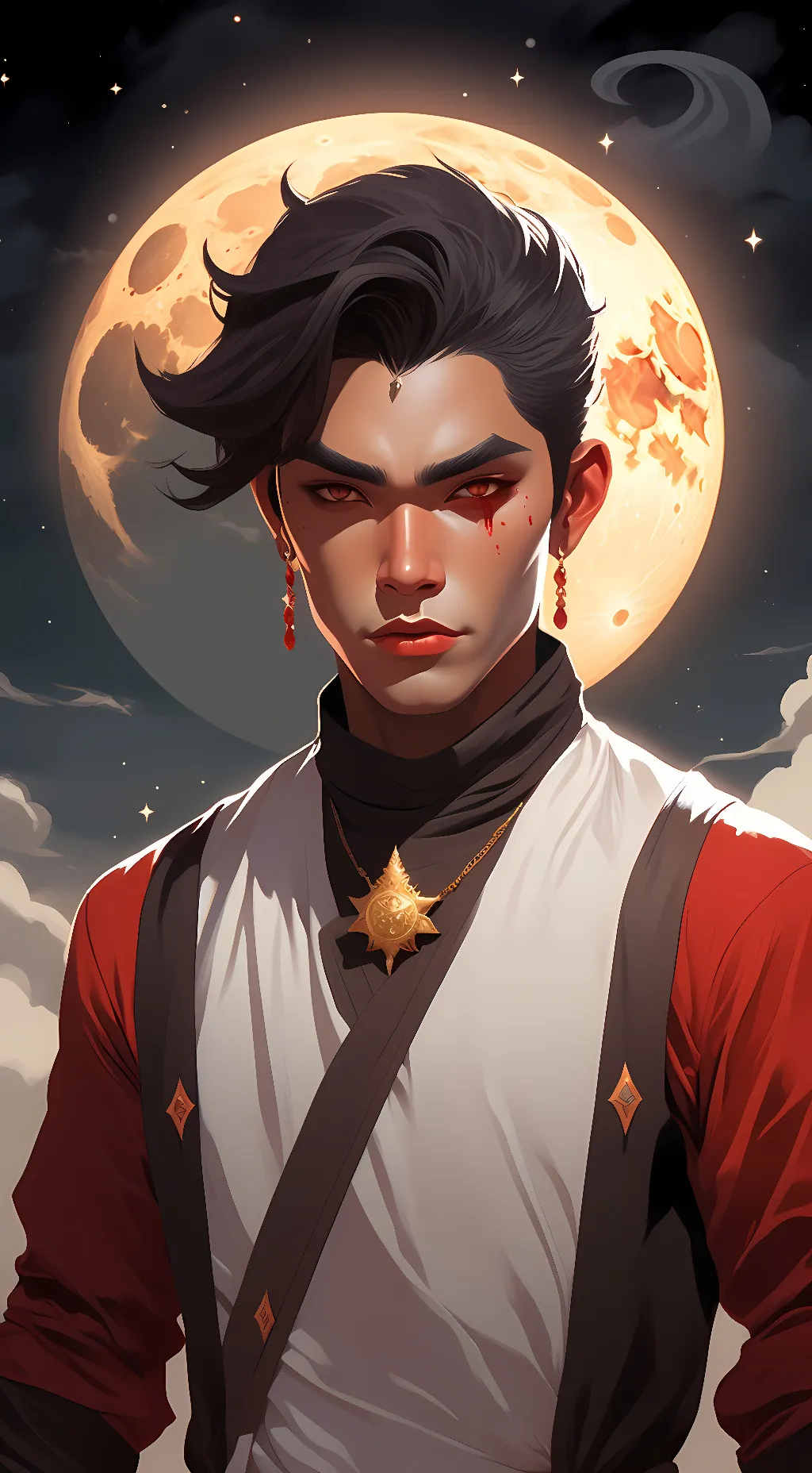 ai character: Bloodmoon. background