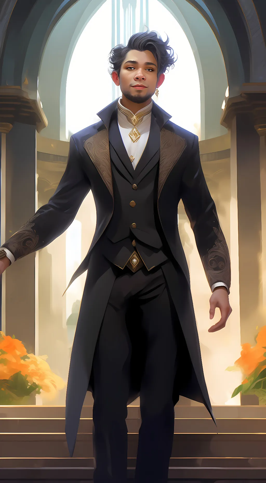 ai character: eddy white background