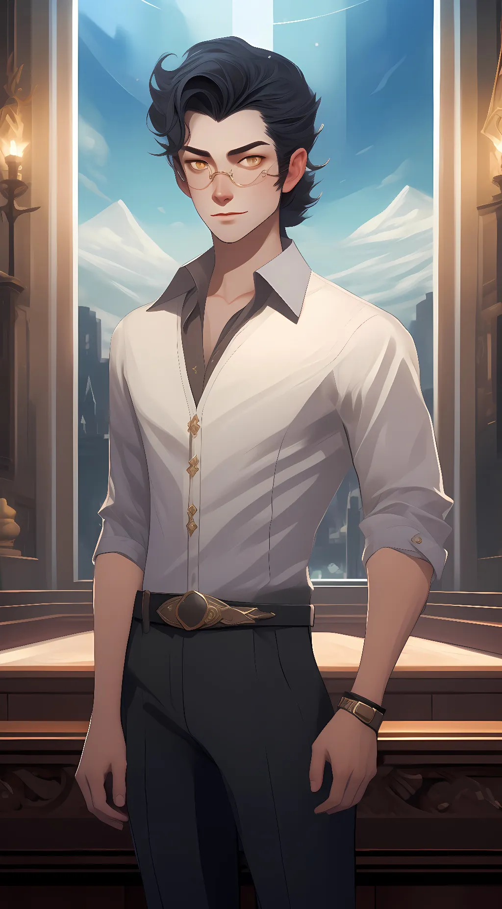 ai character: Dark sonic background