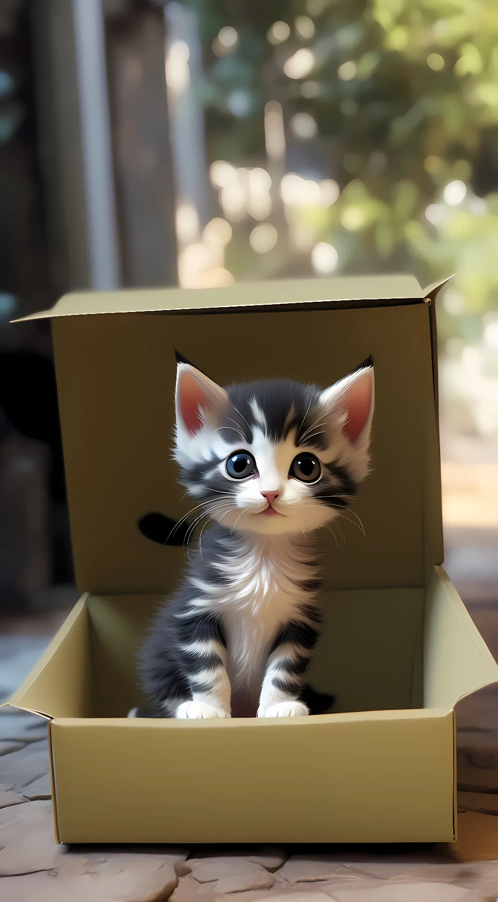 ai character: Cat  background