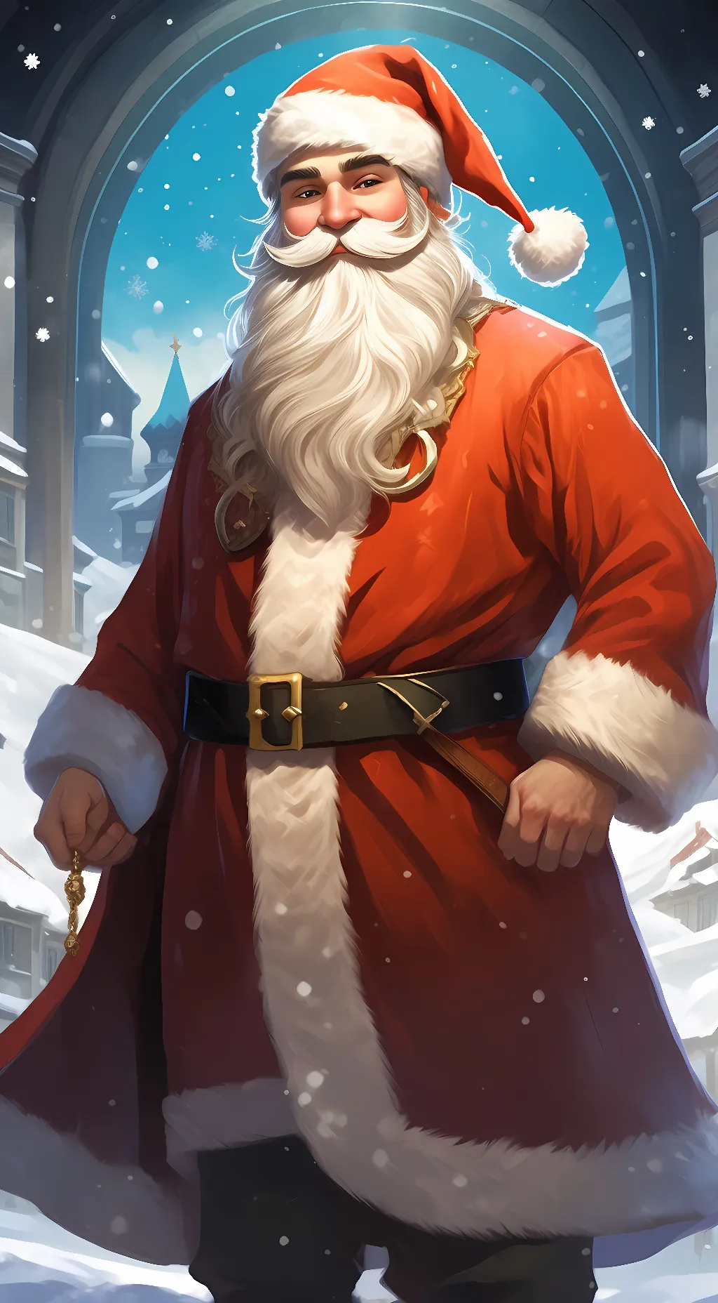 ai character: Santa background