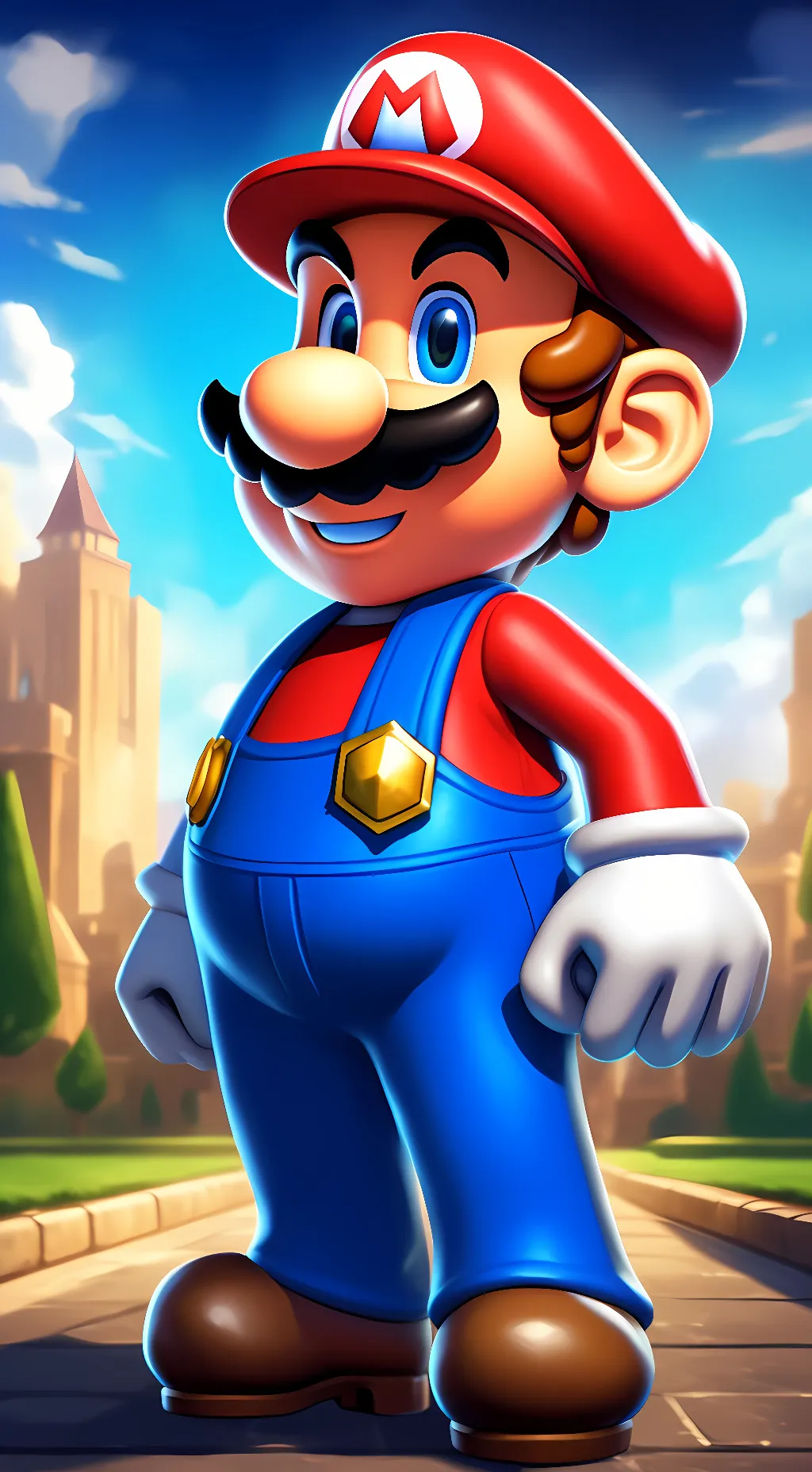 ai character: SMG4 MARIO background