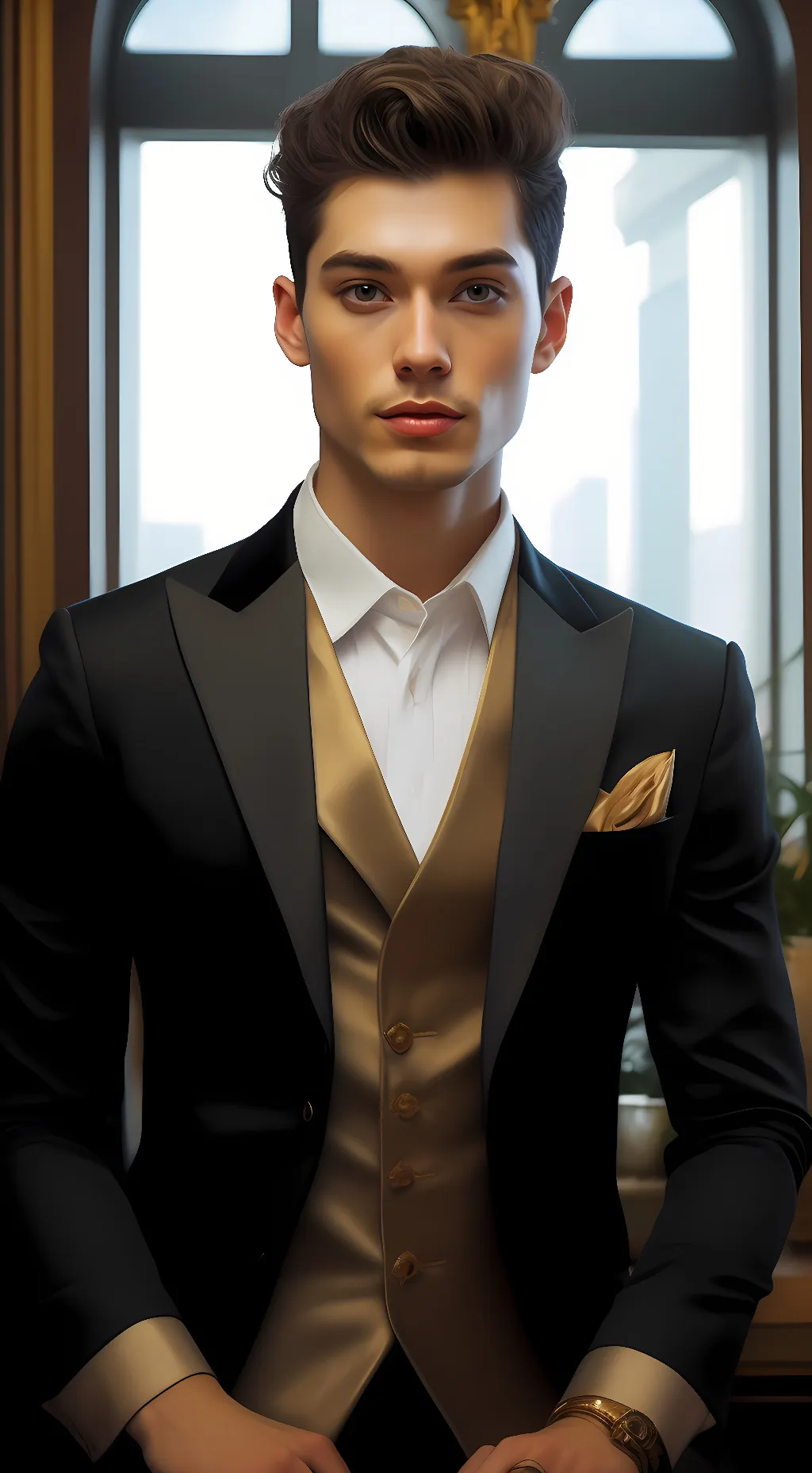 ai character: JAKE Santiago  background
