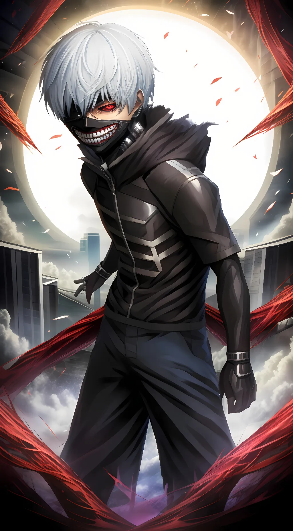 ai character: Ken Kaneki  background