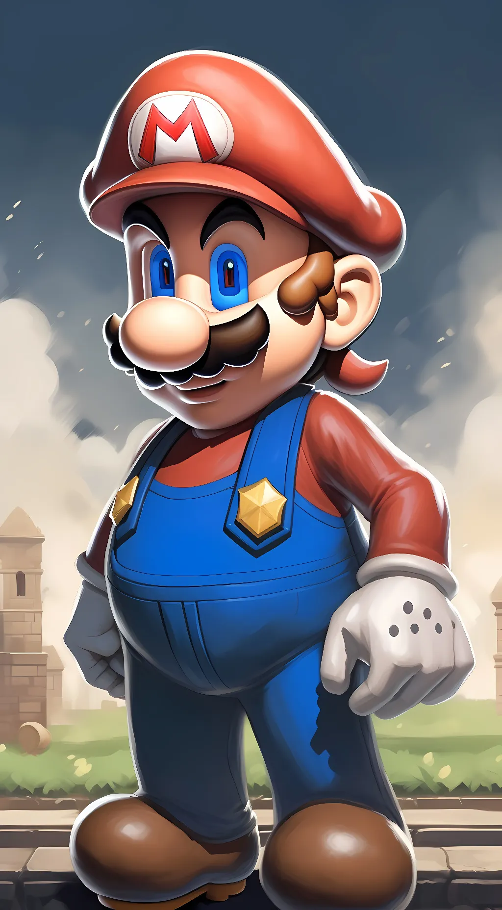 ai character: Mario background