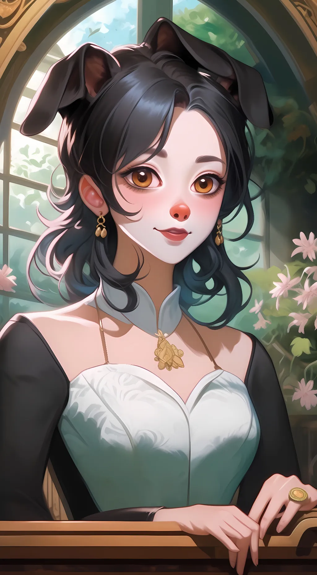 ai character: maid idc give name background