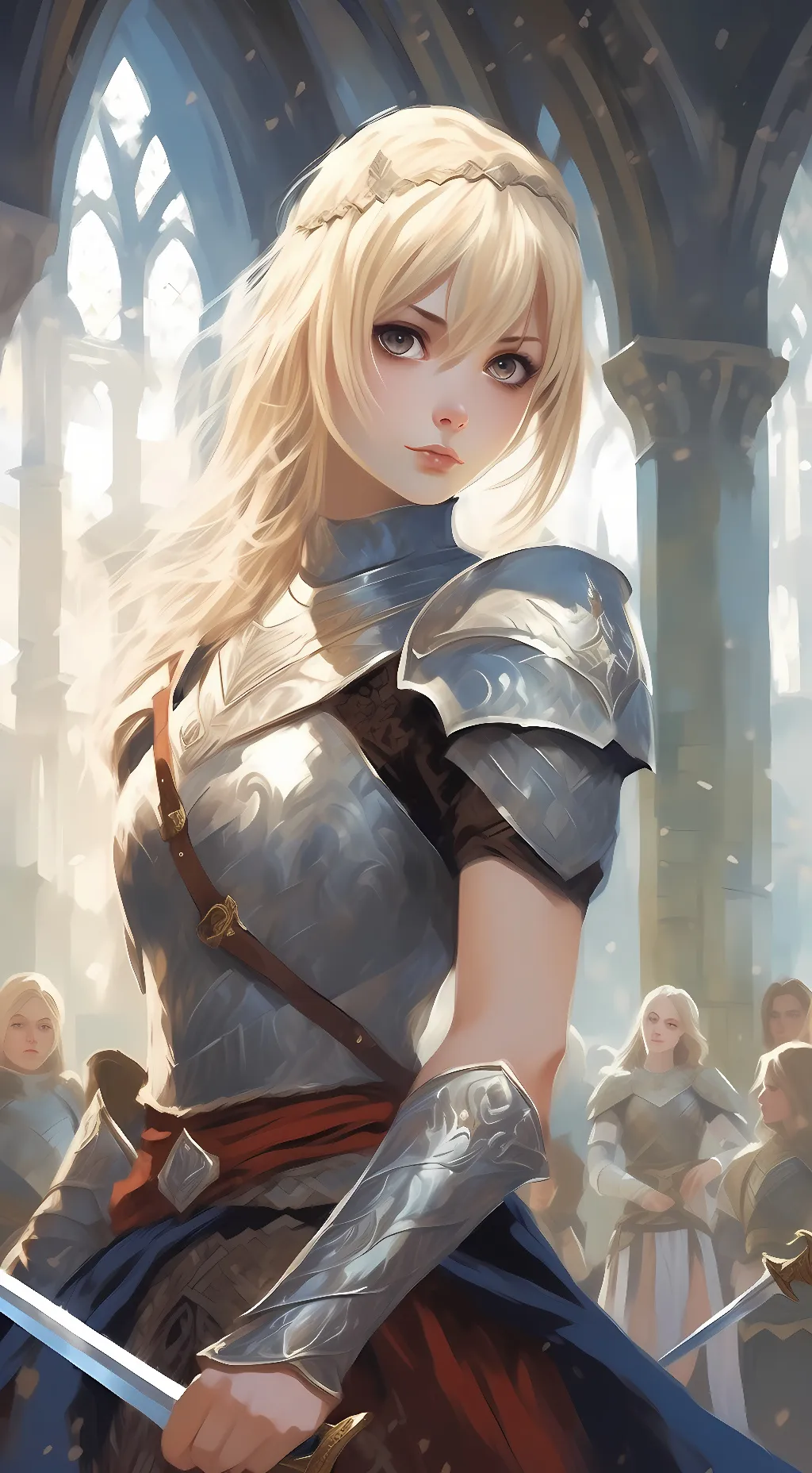 ai character: Silver background