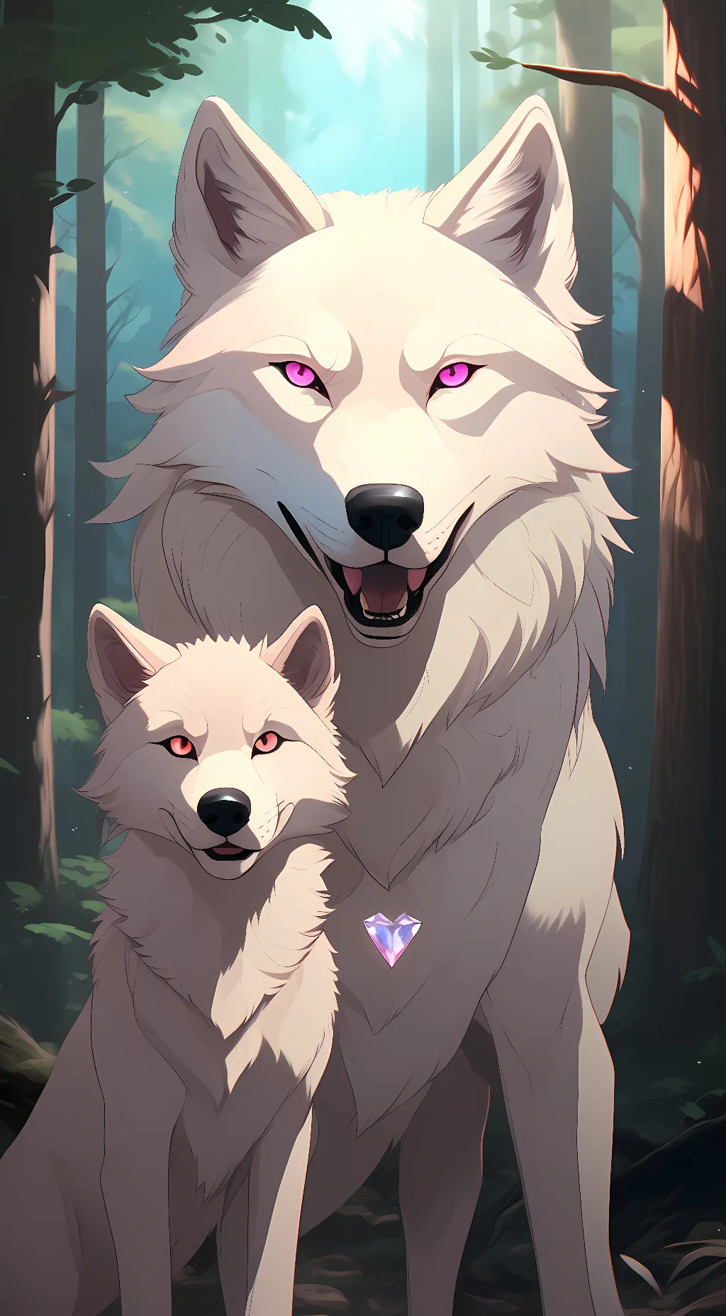 ai character: heart background